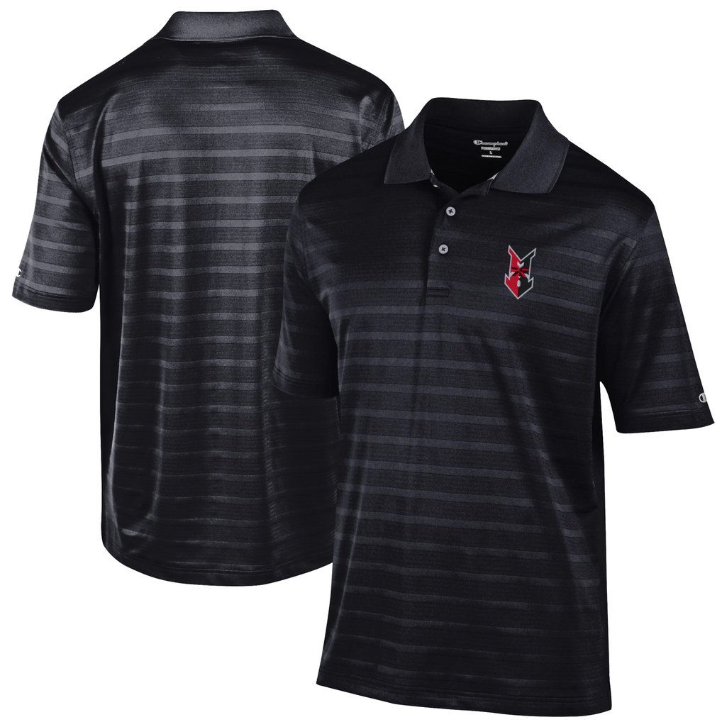 Indianapolis Indians Champion Textured Solid Polo - Black
