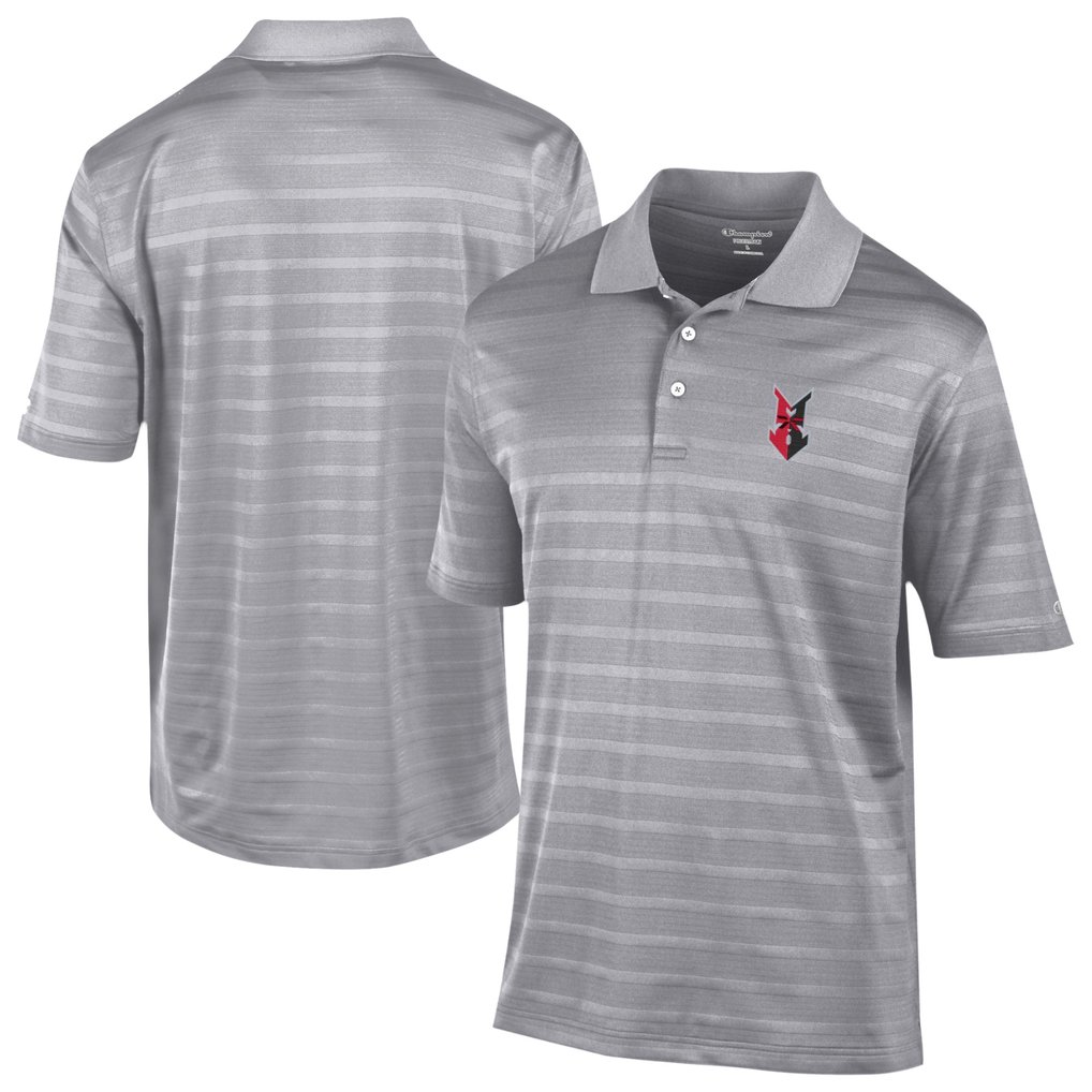  Indianapolis Indians Champion Textured Solid Polo - Gray