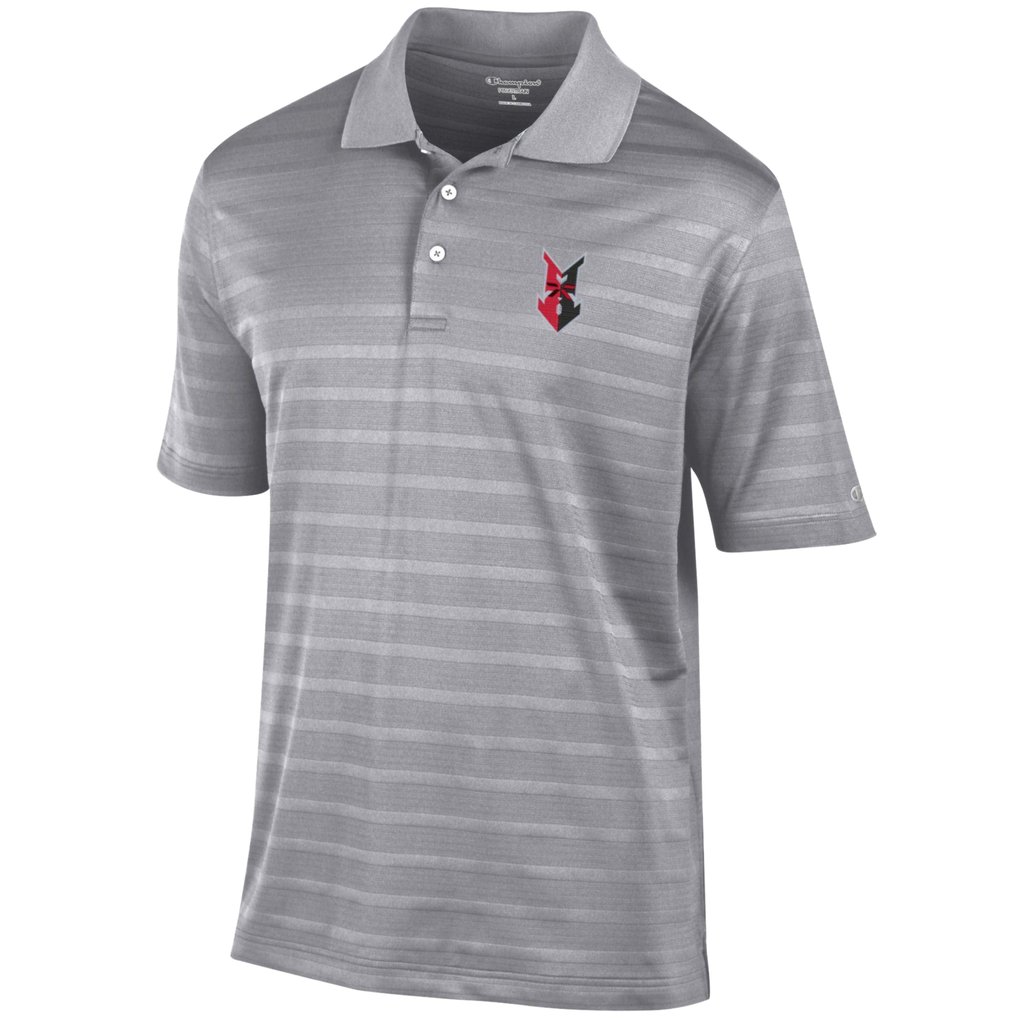 Indianapolis Indians Champion Textured Solid Polo - Gray