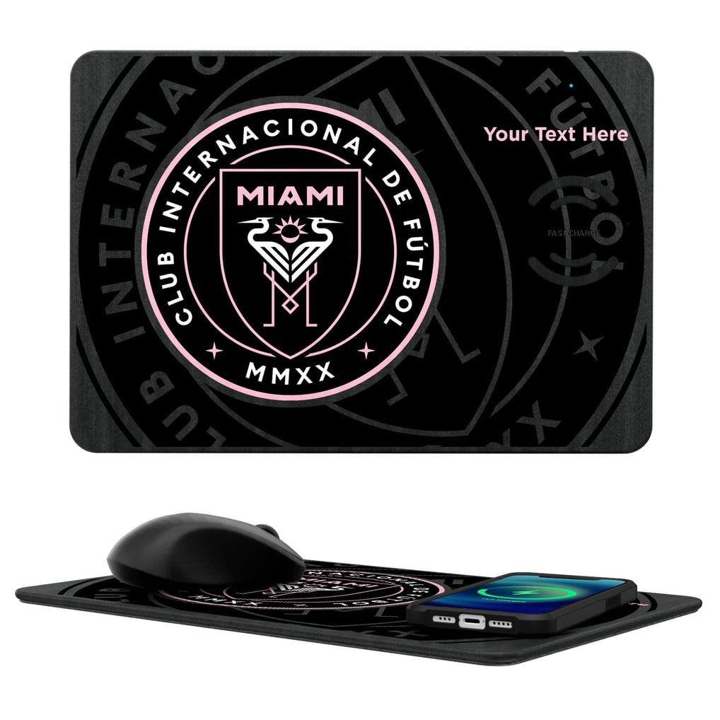 Inter Miami CF Personalized Tilt Design Wireless Charger & Mouse Pad