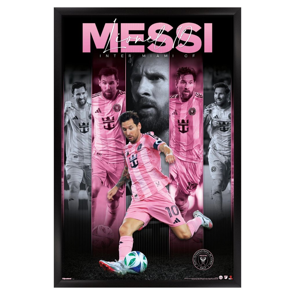 Lionel Messi Inter Miami CF 23" x 34" Framed Poster