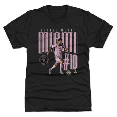 Lionel Messi Inter Miami CF 500 Level  Dash Premium Tri-Blend T-Shirt - Black