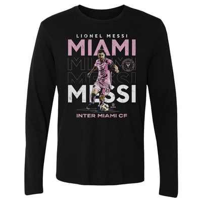 Lionel Messi Inter Miami CF 500 Level  Miami Long Sleeve T-Shirt - Black