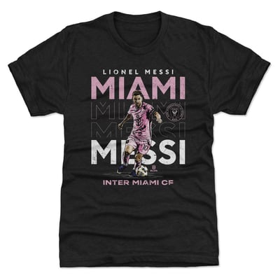 Lionel Messi Inter Miami CF 500 Level  Miami Premium Tri-Blend T-Shirt - Black