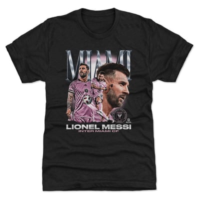 Lionel Messi Inter Miami CF 500 Level  Vintage Premium Tri-Blend T-Shirt - Black