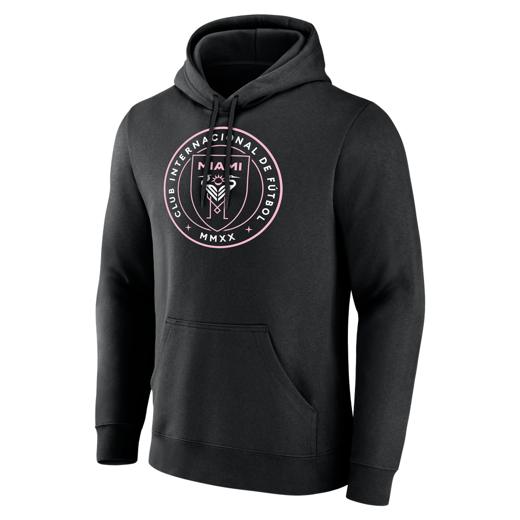 Inter Miami CF Authentic Stack Personalized Any Name & Number Pullover Hoodie - Black