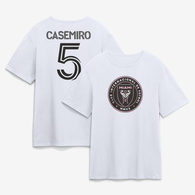Carlos Casemiro Inter Miami CF Name & Number T-Shirt - White