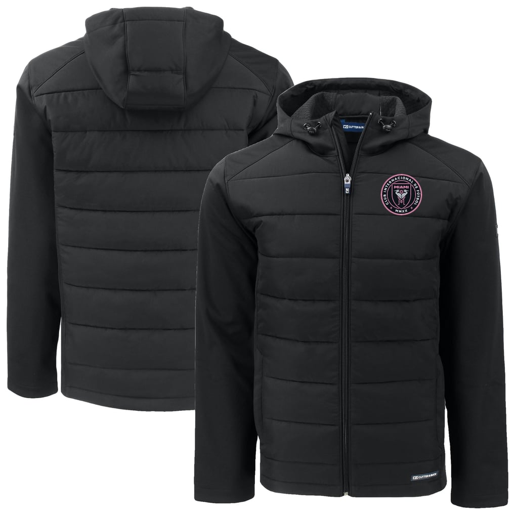  Inter Miami CF Cutter & Buck Evoke Hybrid Eco Softshell Recycled Full-Zip Jacket - Black