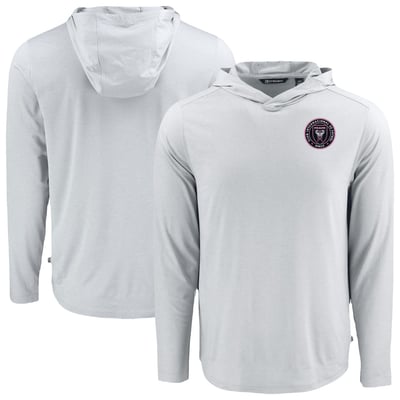 Inter Miami CF Cutter & Buck Coastline Epic Comfort Eco Recycled Long Sleeve Hoodie T-Shirt - Gray