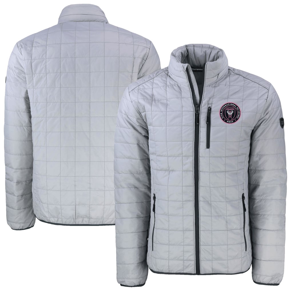 Inter Miami CF Cutter & Buck Rainier PrimaLoft Eco Insulated Puffer Full-Zip Jacket - Gray