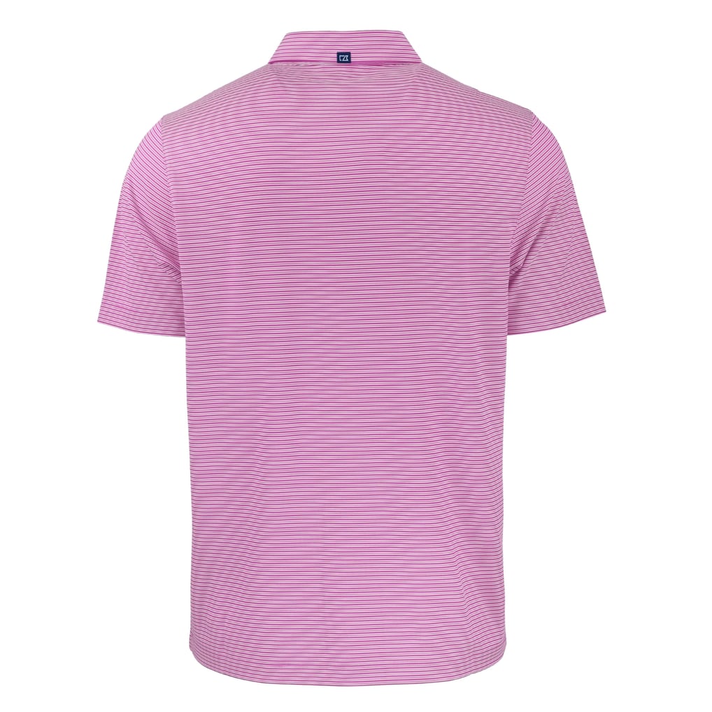 Inter Miami CF Cutter & Buck Forge Eco Double Stripe Stretch Recycled Tri-Blend Polo - Pink/White