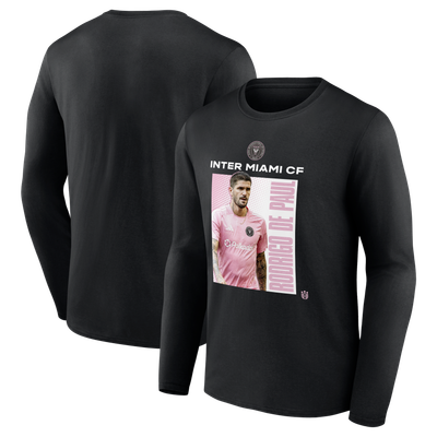 Rodrigo De Paul Inter Miami CF Player Program Long Sleeve T-Shirt - Black
