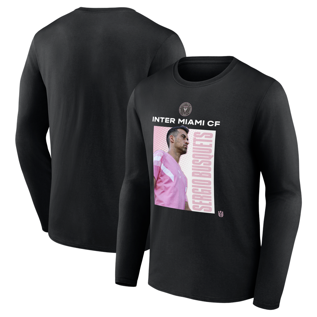 Sergio Busquets Inter Miami CF Player Program Long Sleeve T-Shirt - Black
