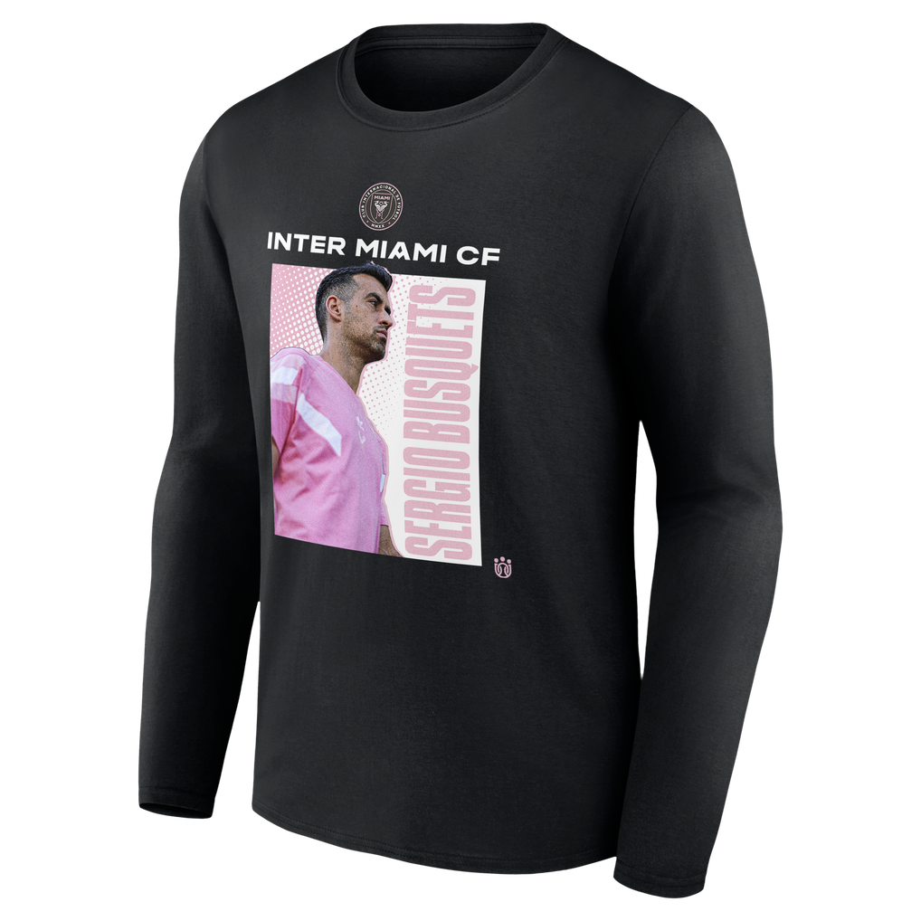Sergio Busquets Inter Miami CF Player Program Long Sleeve T-Shirt - Black