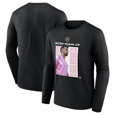 Sergio Busquets Inter Miami CF Player Program Long Sleeve T-Shirt - Black