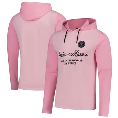  Inter Miami CF Sport Design Sweden 2025 Jersey Hook Relaxed Fit Long Sleeve Hoodie T-Shirt - Pink