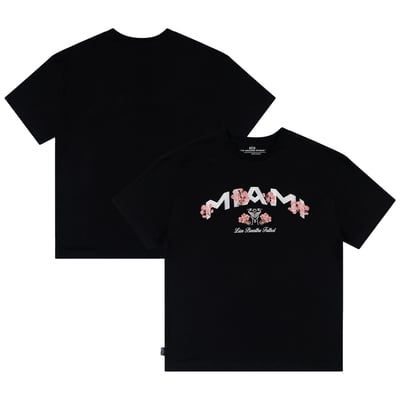Inter Miami CF Live Breathe Futbol Unisex Floral T-Shirt - Black