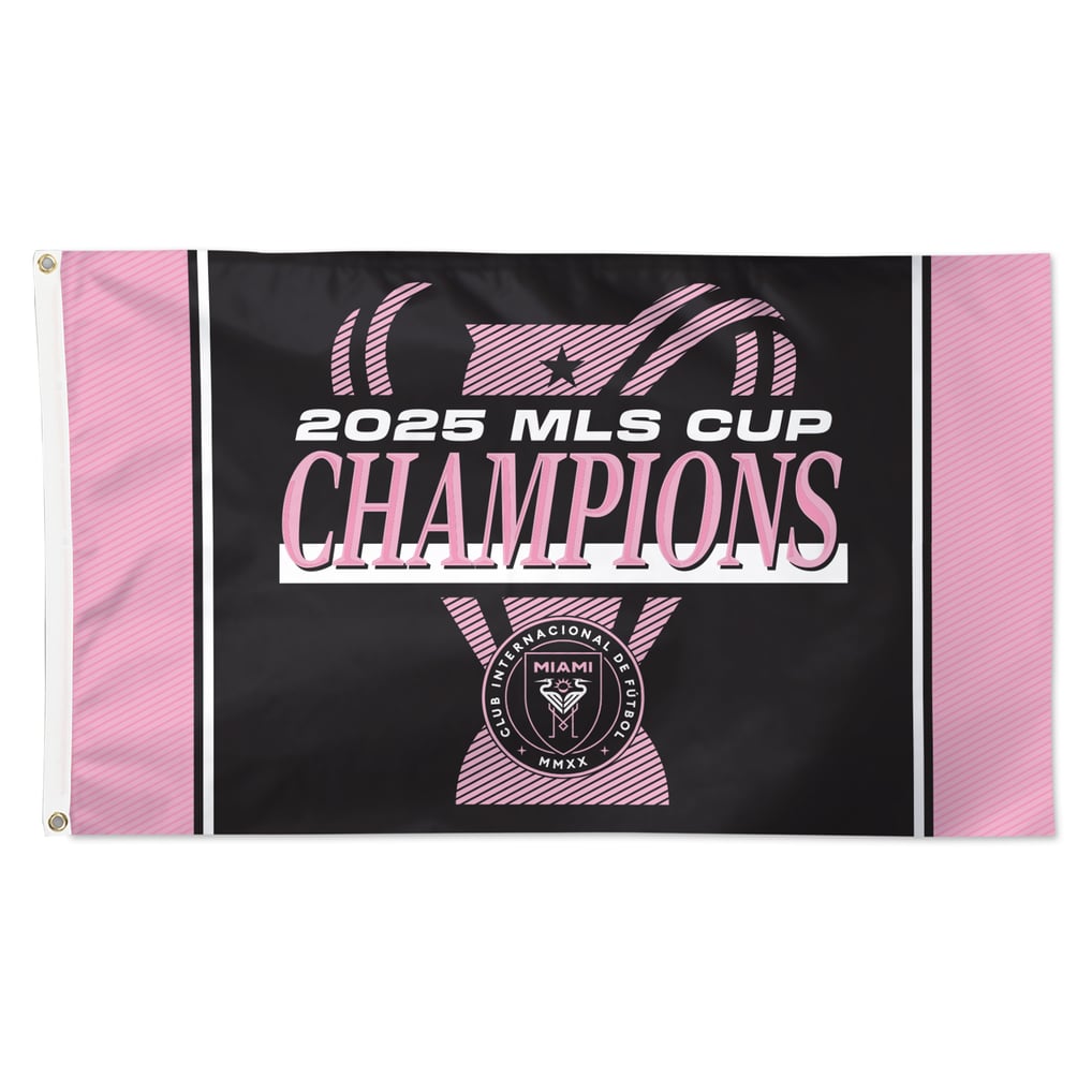 Inter Miami CF WinCraft 2025 MLS Cup Champions Locker Room 3' x 5' Single-Sided Deluxe Flag