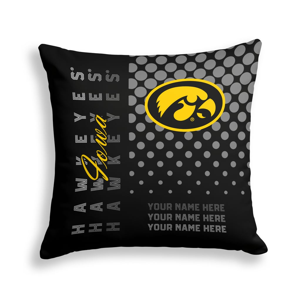 Iowa Hawkeyes Pegasus 18" x 18" Script Dot Fade Personalized Decor Pillow