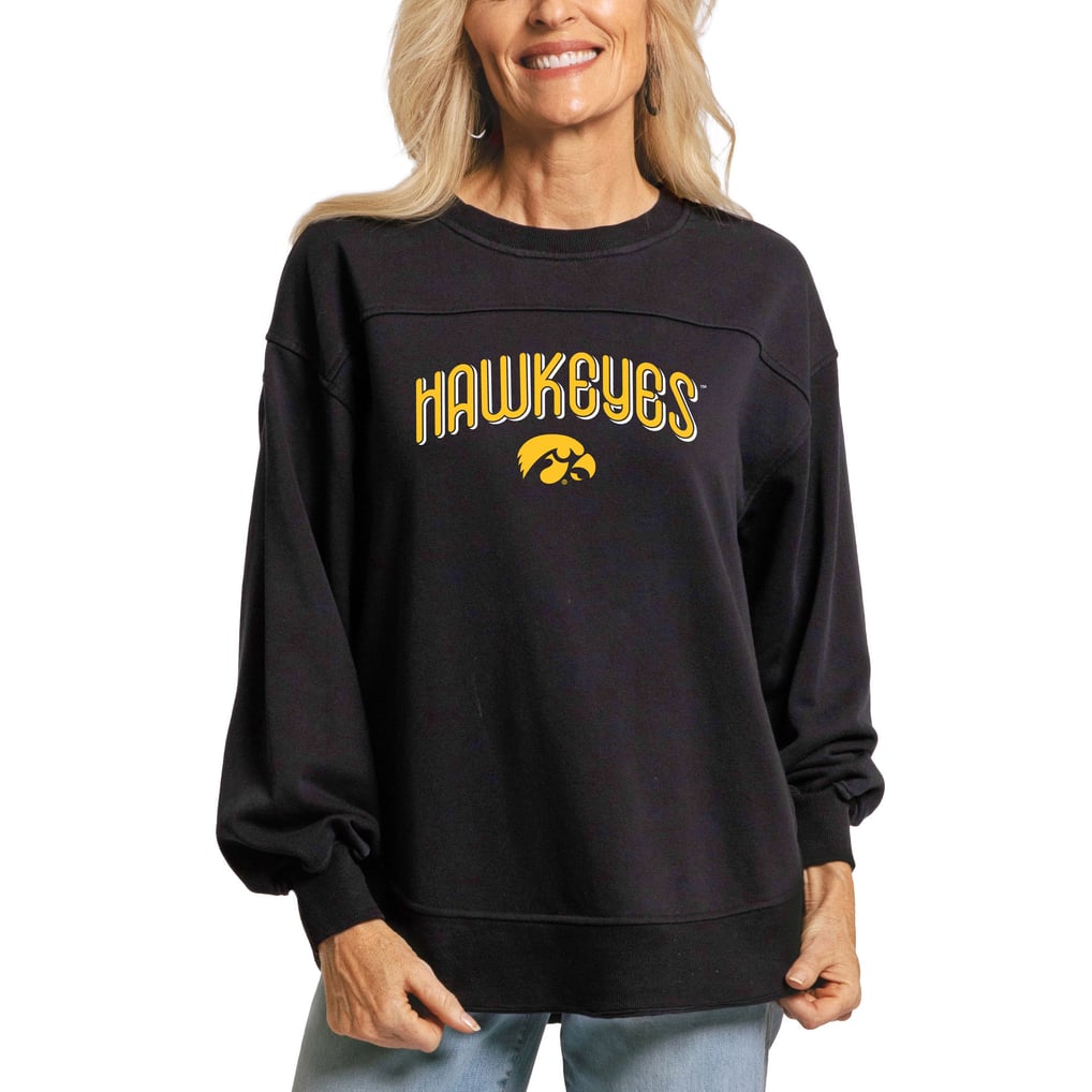  Iowa Hawkeyes Women's Yvette Pullover Sweatshirt - Black