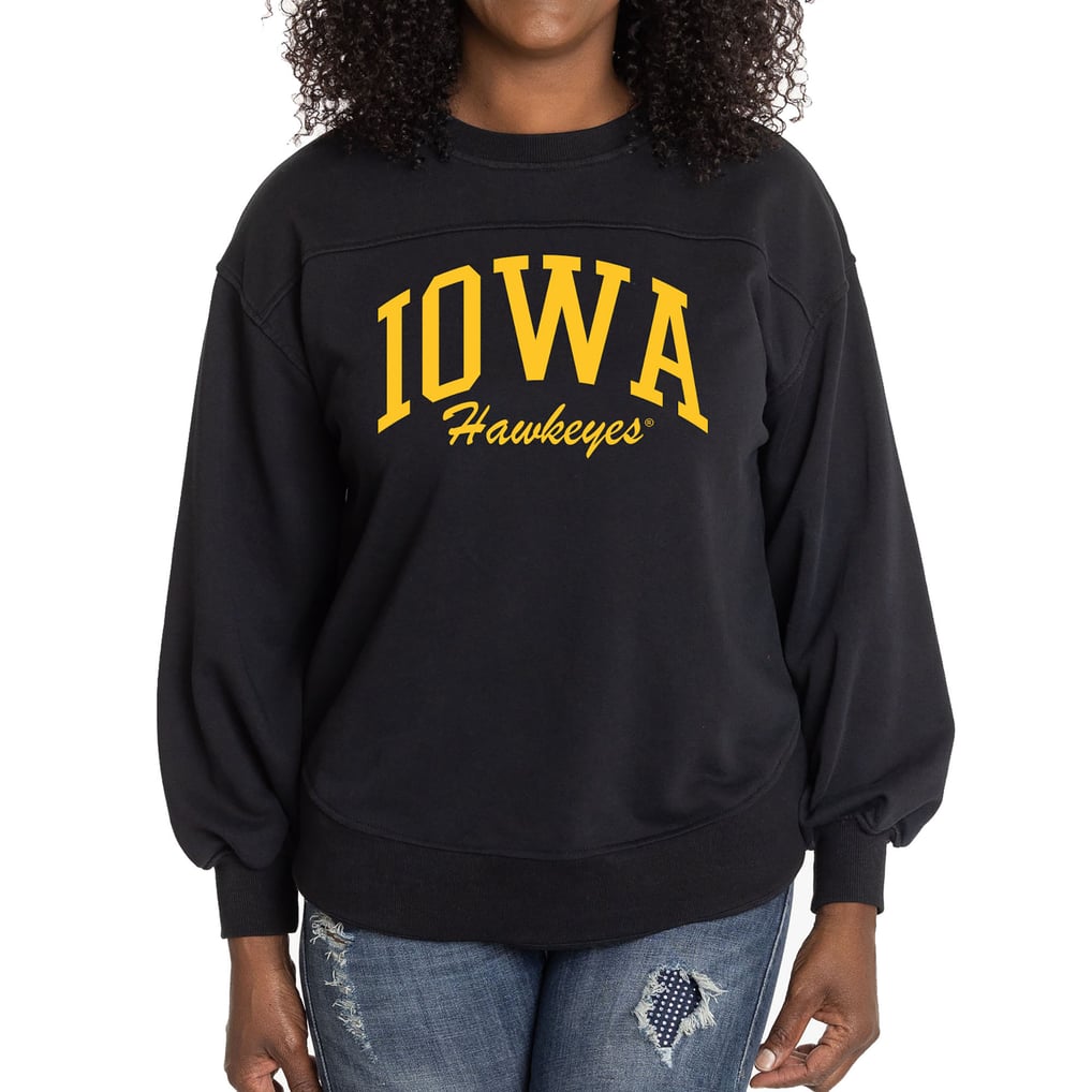 Iowa Hawkeyes Women's Yvette Pullover Sweatshirt - Black