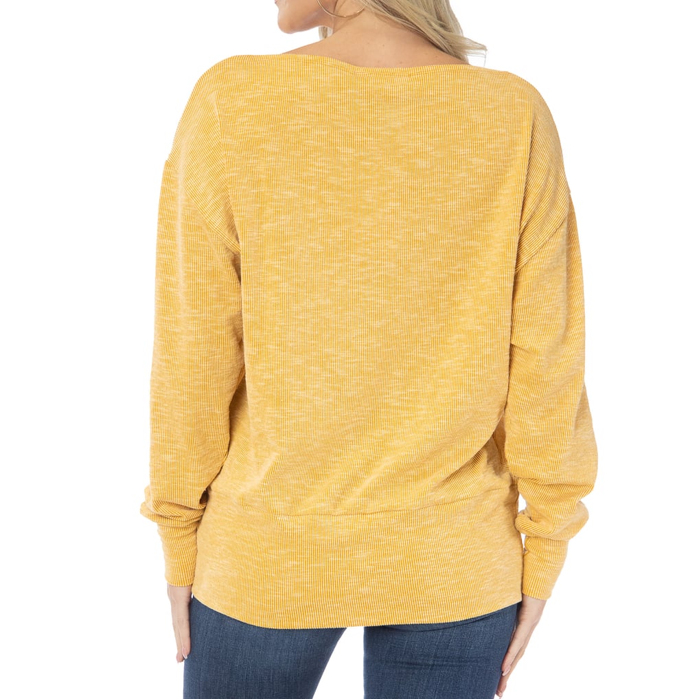 Iowa Hawkeyes Women's Lainey Ribbed Tunic Tri-Blend Pullover Sweatshirt - Gold