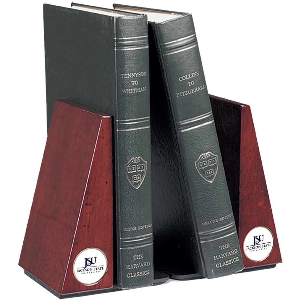 Jackson State Tigers Rosewood Bookends