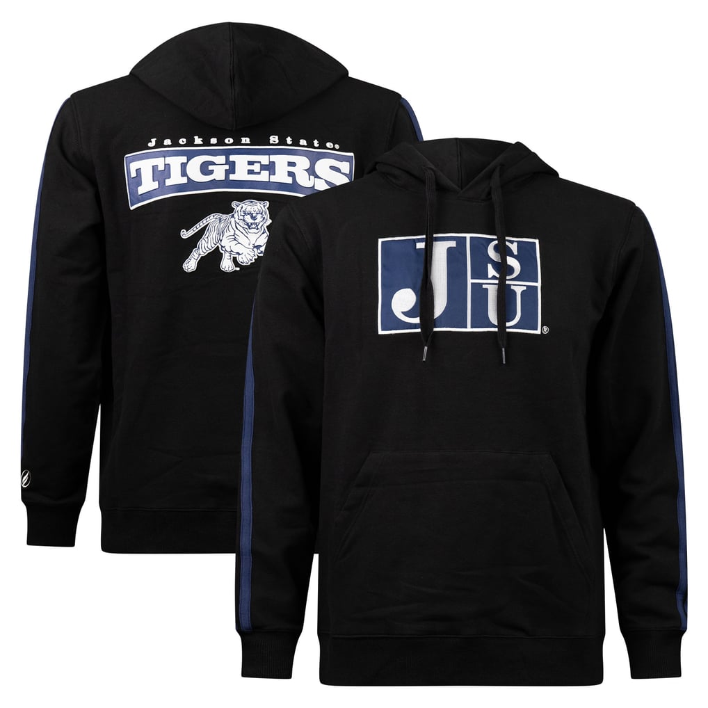 Jackson State Tigers FISLL Oversized Stripes Pullover Hoodie - Black