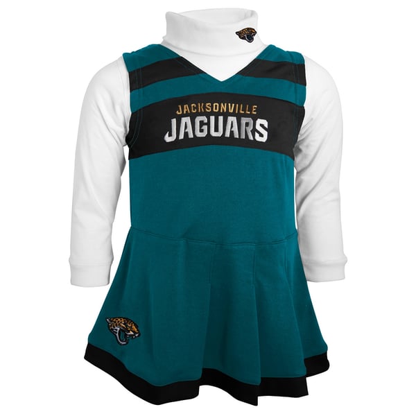jacksonville jaguars jersey dress Girls Infant Cheer Jumper color::Olive Ink