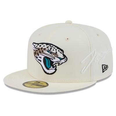 Jacksonville Jaguars New Era 2026 Rivalries Collection Fan Pack Side Script 59FIFTY Fitted Hat - Natural