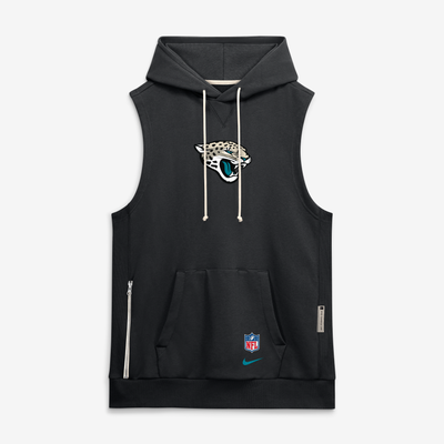  Jacksonville Jaguars Nike 2026 Rivalries Collection Sideline Sleeveless Fleece Hoodie - Black