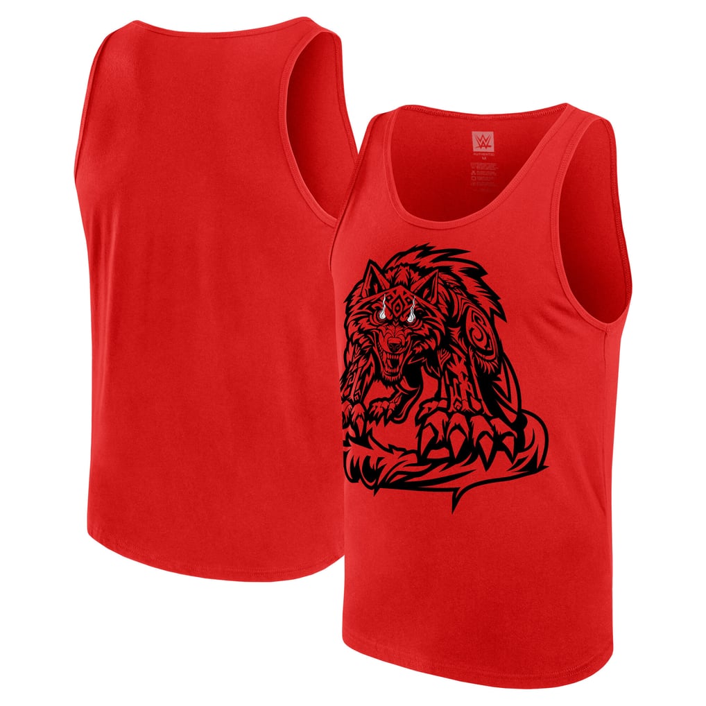 Jacob Fatu Tribal Wolf Tank Top - Red