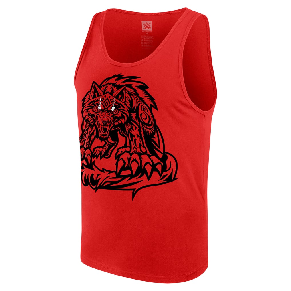Jacob Fatu Tribal Wolf Tank Top - Red