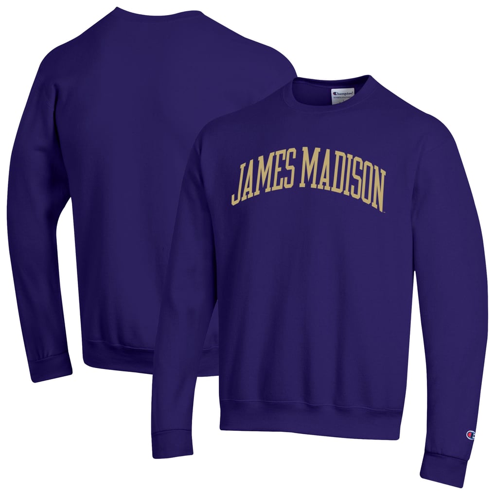  James Madison Dukes Champion Basic Arch Fleece Pullover Sweatshirt - Purple