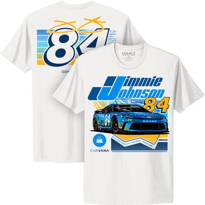 Jimmie Johnson Classic Ink Carvana San Diego Paint Scheme T-Shirt - White