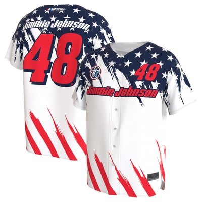 Jimmie Johnson ProSphere Youth Americana Baseball Fashion Jersey - White