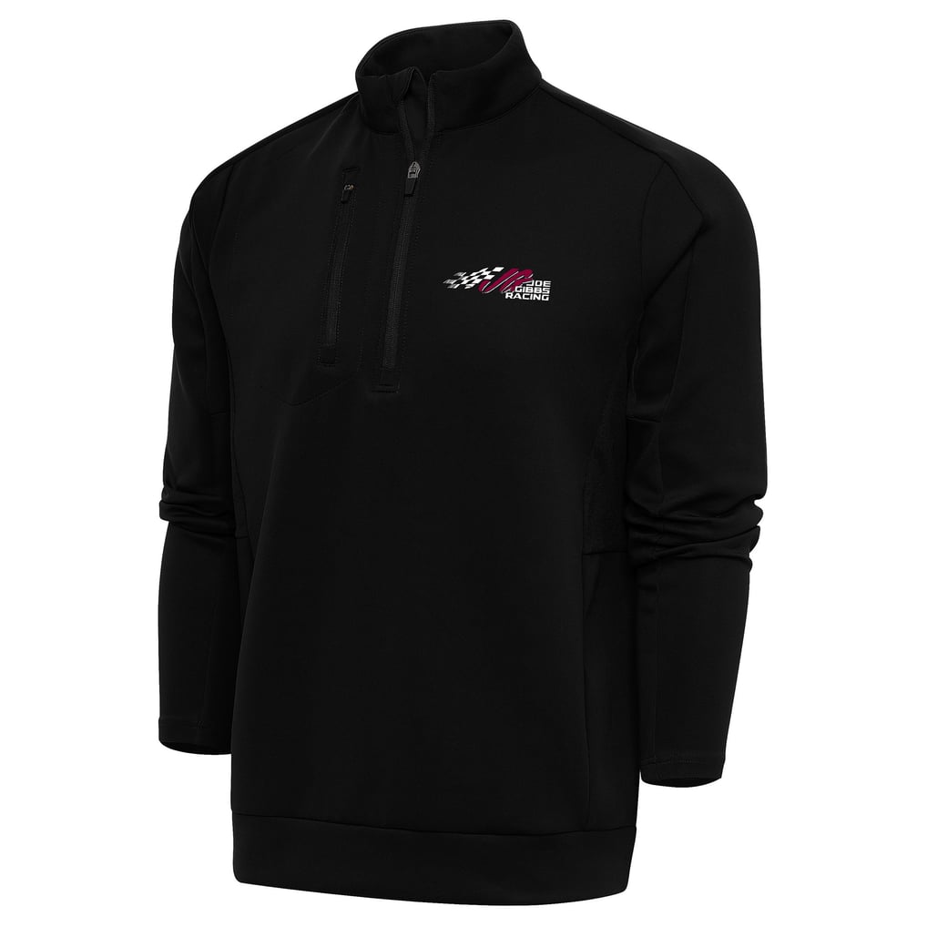 Joe Gibbs Racing Antigua Generation Quarter-Zip Pullover Top - Black