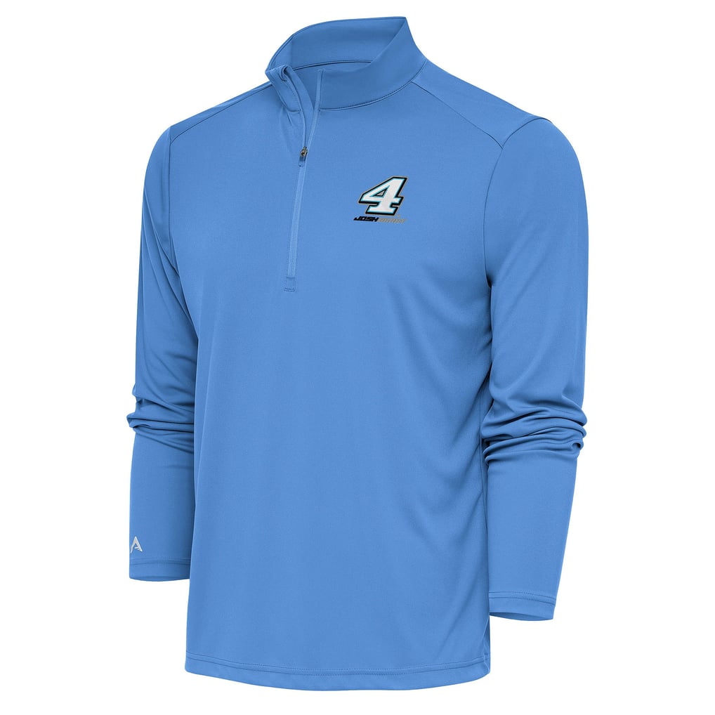 Josh Berry Antigua Tribute Quarter-Zip Pullover Top - Powder Blue