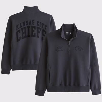 Kansas City Chiefs Abercrombie & Fitch YPB neoKNIT MAX Half-Zip Top - Black