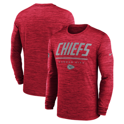 Kansas City Chiefs Nike Sideline Offensive Transition Velocity Dri-FIT Long Sleeve T-Shirt - Red