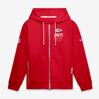 Kansas City Chiefs Nike Sideline Standard Issue Quarterback Scramble Dri-FIT Full-Zip Hoodie - Red