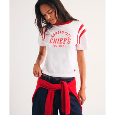 Kansas City Chiefs Abercrombie & Fitch Women's Varsity T-Shirt - White