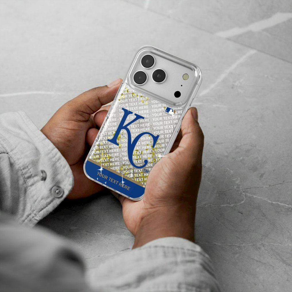 Kansas City Royals iPhone Personalized Glitter Case