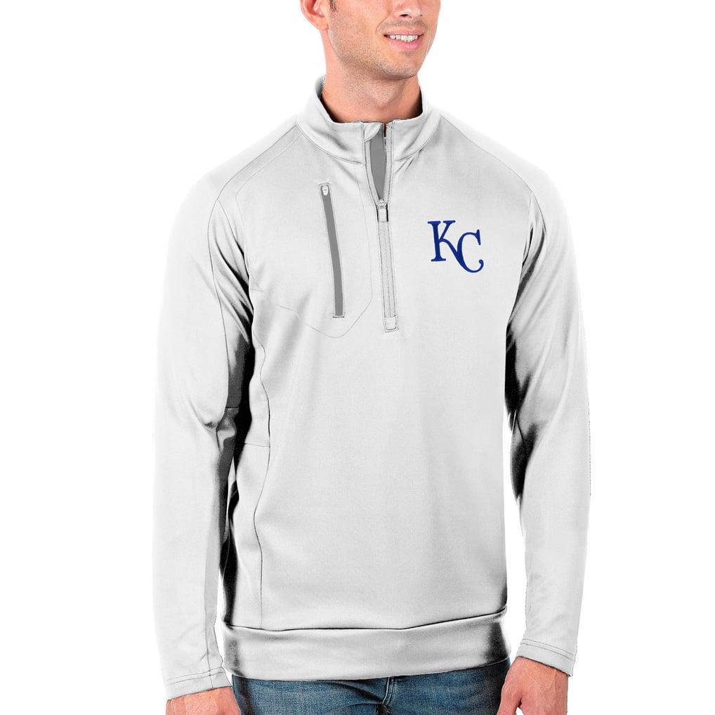 Kansas City Royals Antigua Generation Quarter-Zip Pullover Jacket - White