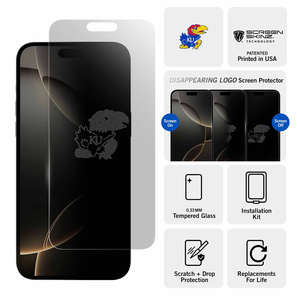 Kansas Jayhawks Clear iPhone Screen Protector