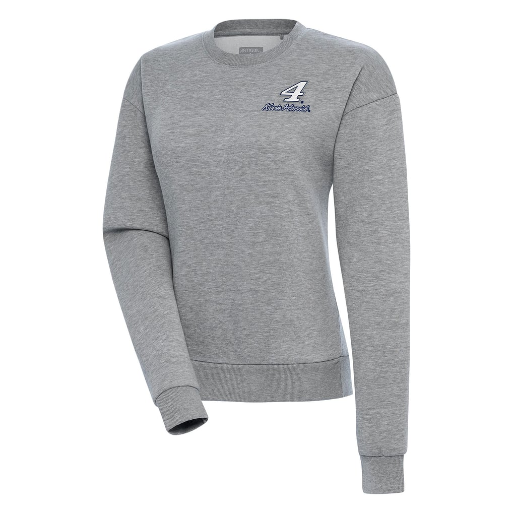  Kevin Harvick Antigua Women's Victory Pullover Sweatshirt - Heather Gray