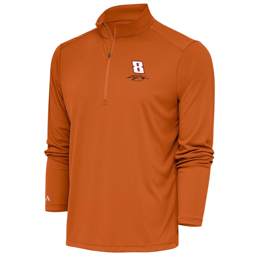 Kyle Busch Antigua Tribute Quarter-Zip Pullover Top - Burnt Orange