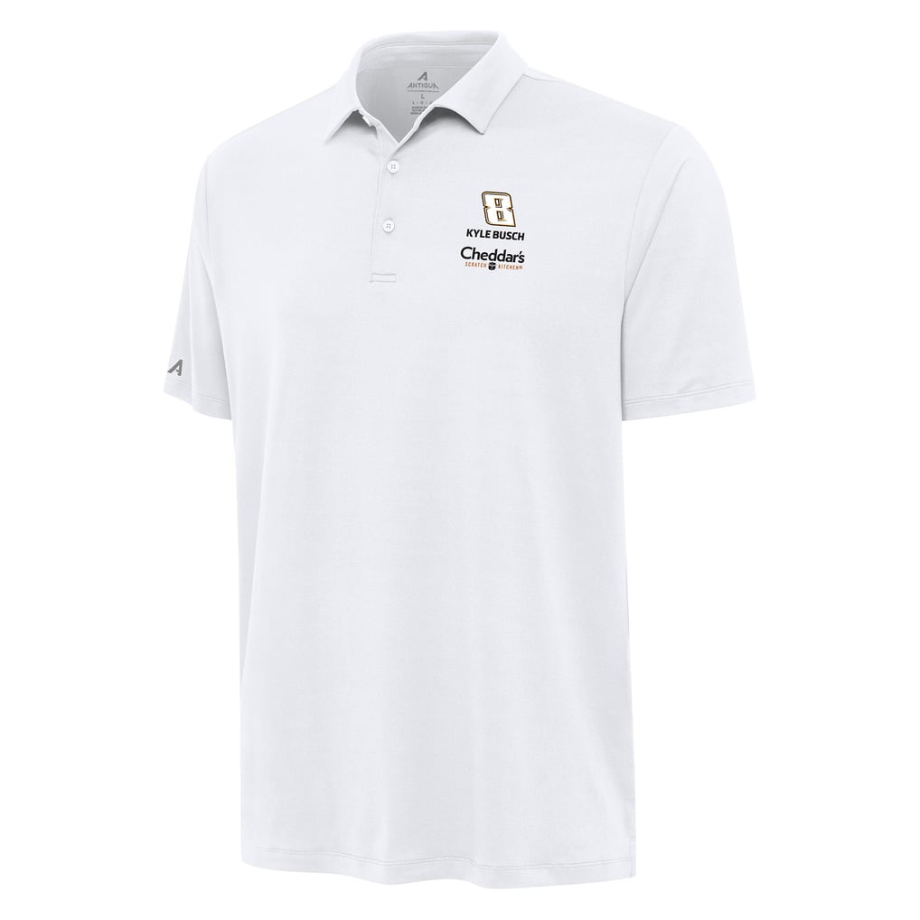 Kyle Busch Antigua Reprocess Polo - White
