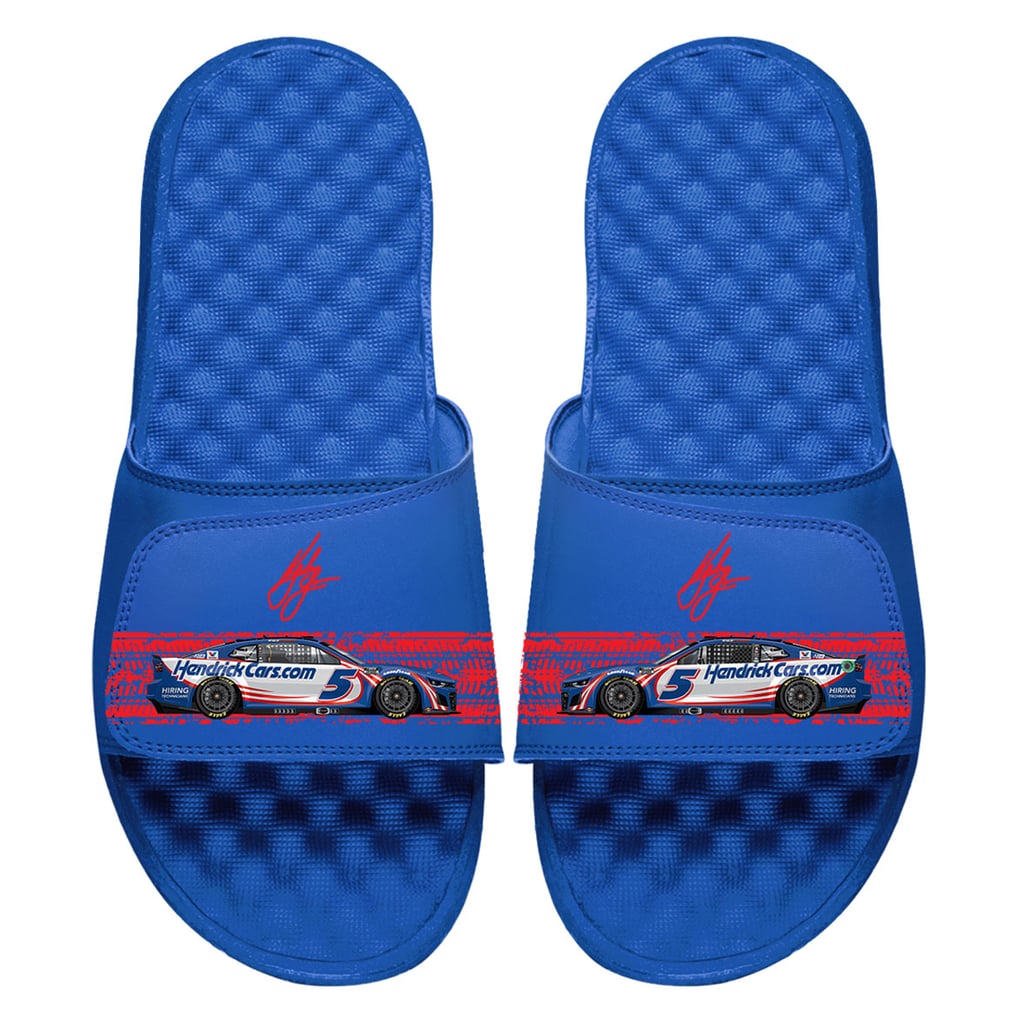 Kyle Larson ISlide Car Signature Stack Slide Sandals - Royal