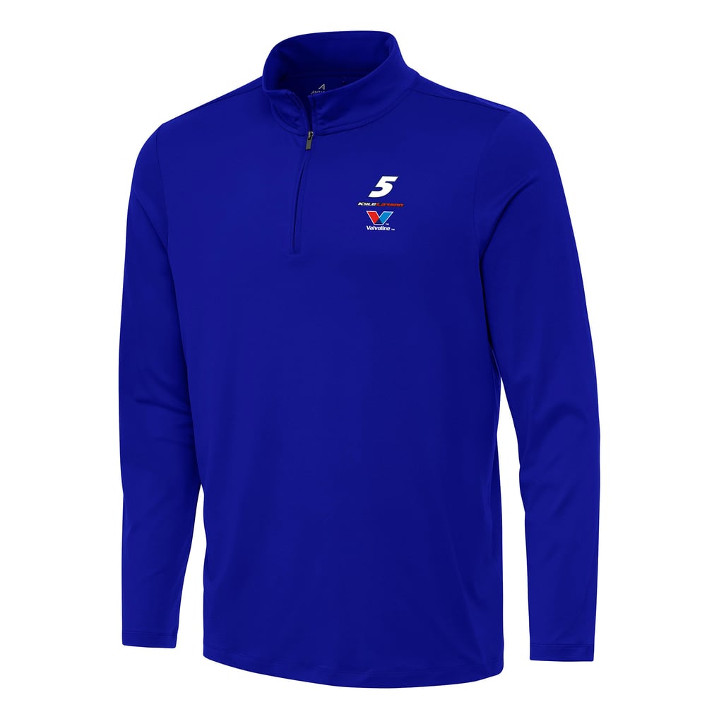 Kyle Larson Antigua Reprocess Quarter-Zip Top - Royal